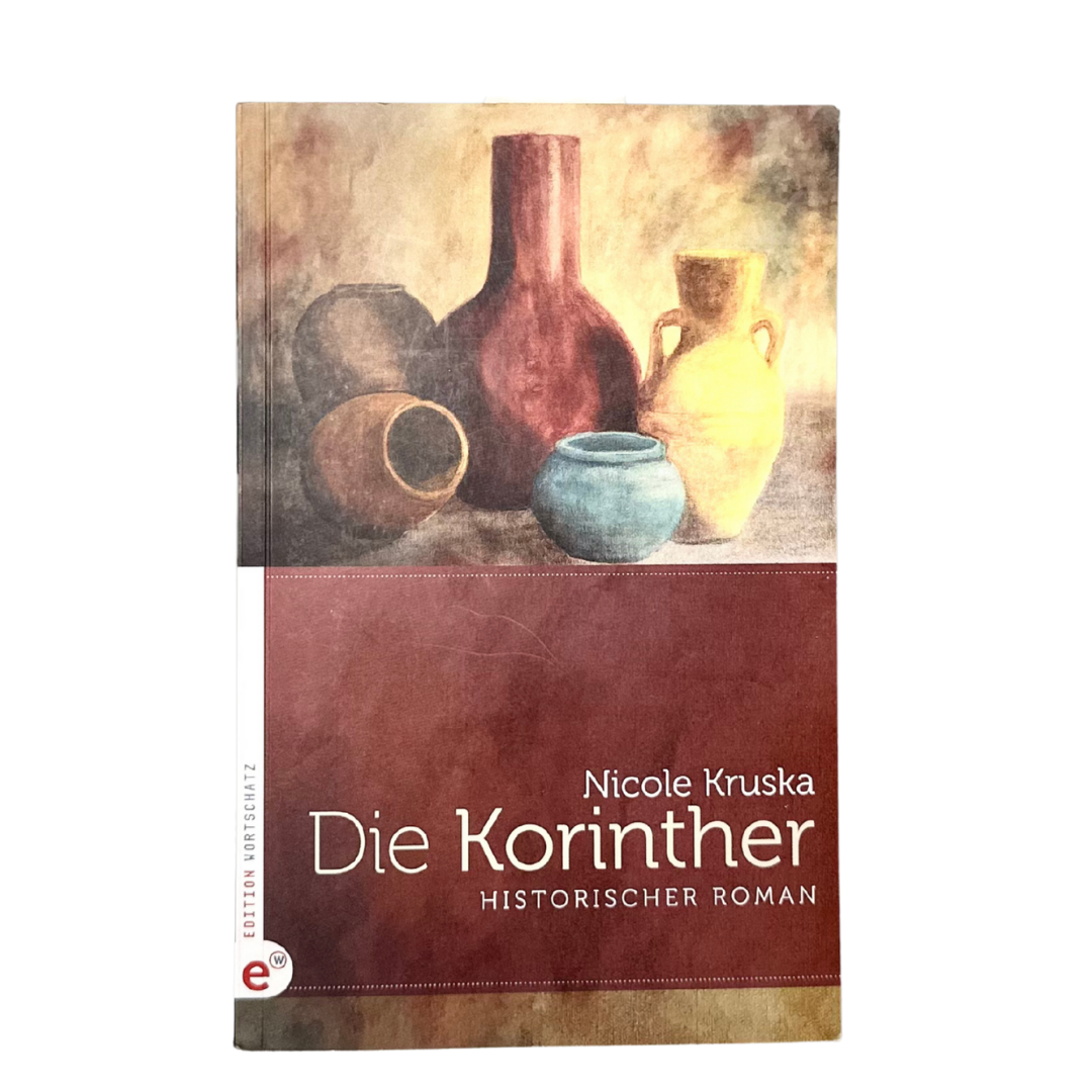 Kruska, Nicole. 
Die Korinther: Historischer Roman / Nicole Kruska. – Gräfelfing : Edition Wortschatz.
Исторический роман «Die Korinther» немецкой писательницы Николь Круска посвящён жизни и судьбам жителей античного Коринфа. Через вымышленных персонажей автор воссоздаёт атмосферу древнегреческого города, его политическую борьбу, культурные конфликты и личные драмы. Книга сочетает достоверные исторические детали с эмоциональным повествованием, раскрывая значение прошлого для понимания человеческой природы.